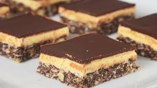 Nanaimo Bars Recipe Demonstration  Joyofbakingcom [upl. by Clayborn]