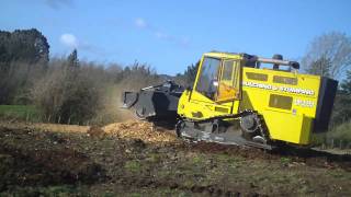 Stump grinding cultivatorwith our tree eating mulching machine [upl. by Korenblat345]