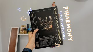 p1harmony  disharmony find out 🌻 album unboxing ☁️ world ver with poster ⭐️ [upl. by Heringer]