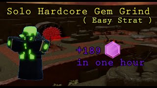 Solo Hardcore  Easy Strat  for Gem Grind in TDS  ROBLOX [upl. by English]