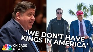 Gov Pritzker SLAMS Trump and Musk in closing remarks of State of the State address [upl. by Jael]