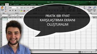 EXCELDE SATIN ALMACILAR İÇİN PRATİK FİYAT KARŞILAŞTIRMA EKRANI OLUŞTURALIM 53 [upl. by Thornie497]