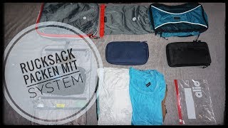 Rucksack packen  Packsysteme und Packhilfen [upl. by Gati]