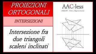 Intersezione fra due triangoli scaleni genericamente inclinati [upl. by Navar]