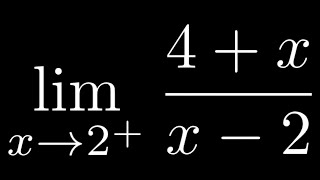 Calculus Infinite Limits 4  xx  2 as x approaches 2 from the right [upl. by Beyer]