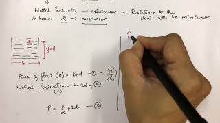 Hydraulically Efficient Rectangular Channel Section [upl. by Tracy]