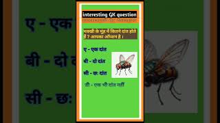 gk question in hindi short ytshort education makhhi ke muh me kitne dant haote hai gkgone [upl. by Enytsuj234]