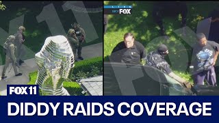 Diddys LA home raided Full coverage [upl. by Leasa]