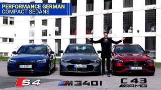 BMW M340i vs Mercedes C43 vs AudiS4 [upl. by Kubis586]