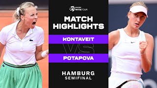 Anett Kontaveit vs Anastasia Potapova  2022 Hamburg Semifinal  WTA Match Highlights [upl. by Haletta]