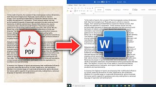 How To Convert Scanned PDF Image Into Editable Text in Word [upl. by Neemsaj]