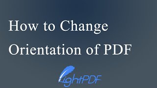 How to Change Orientation of PDF Windows amp Mac [upl. by Babbette]