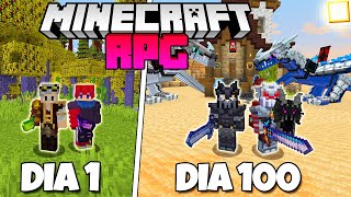 SOBREVIVI 100 DIAS NO MINECRAFT ULTRA RPG EM DUO [upl. by Ylrebnik]