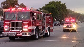 LAFD Structure Fire Response  South Central LA [upl. by Htebasile]