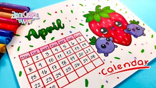 DIY  APRIL Calendar  Bullet journal decoration organization ideas [upl. by Bengt]