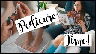 DIY PEDICURE AT HOME  HOW TO DO A PEDICURE [upl. by Aillimat]