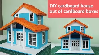 DIY cardboard house out of cardboard boxes Step by step instructions [upl. by Onek739]