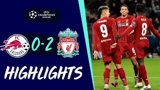 Highlights Salzburg 02 Liverpool  Reds qualify for Champions League knockout stage [upl. by Ogata435]