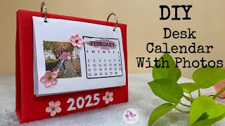 DIY Desk Calendar with Photos  How to make Desk Calendar  DIY Calendar Handmade Calendar with pic [upl. by Atirres]