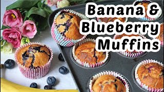 Banana amp Blueberry Muffin Recipe [upl. by Irme]