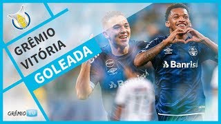 GOLS Grêmio 4x0 Vitória Brasileirão 2018 l GrêmioTV [upl. by Gabrila]