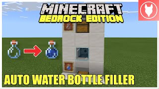 Minecraft Bedrock  116 AUTOMATIC WATER BOTTLE FILLER TUTORIAL XboxPS4MCPEWindows 10Switch [upl. by Anner525]