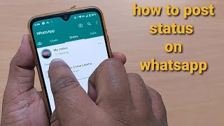 how to post a status on whatsapp  whatsapp status [upl. by Eppesiug]