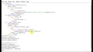 Python program to add Matrix using Class [upl. by Jones]