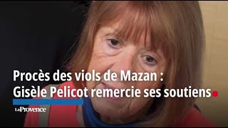 Procès des viols de Mazan  Gisèle Pelicot remercie les manifestants qui lui donnent quotla force [upl. by Rawdin108]