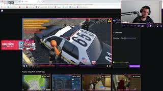 Ramee Reacts To A Cop Powergaming  NoPixel GTA RP [upl. by Eatnuahc985]