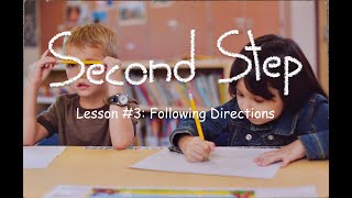 Second Step Kindergarten  Lesson 3  Following Directions [upl. by Wivinia]