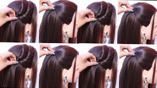 Very Beautiful Hairstyle  Quick hairstyle Simple Open Hairstyle  Hairstyle for girls  hairstyle [upl. by Sosthena153]