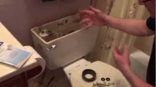 How To Fix a Leaking Toilet Tank  Toilet Tank Repair  Remove Rusted Toilet Bolts [upl. by Spiers]