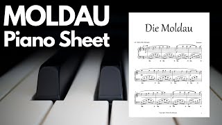 Moldau Piano Sheet Music  Easier Version  Smetana [upl. by Frulla]