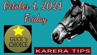 KARERA TIPS amp ANALYSIS by guceschoice OCTOBER 4 2024 RACING at METRO TURF starts 5 PM [upl. by Amari972]