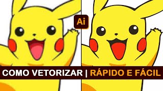 Como VETORIZAR uma imagem no ILLUSTRATOR  Método super RÁPIDO e FÁCIL [upl. by Eityak691]