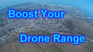 Drone 5db Aerial Modification  Syma X8W Syma X8C Quadcopter  Range Test [upl. by Nillok]