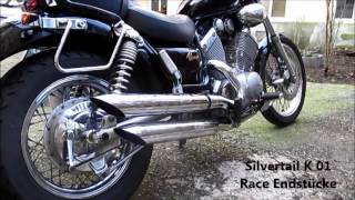 Yamaha Virago XV 535 Original amp Silvertail [upl. by Ahsiemac]