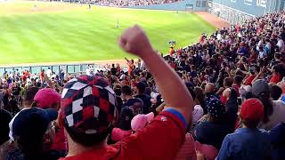 Singing Sweet Caroline at Boston Red Sox baseball game [upl. by Schonthal]