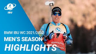 Biathlon World Cup 2122 Men Season Highlights [upl. by Tnilf]