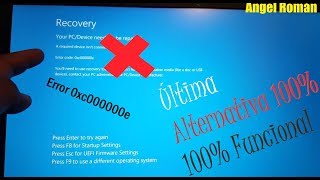 Causas Consecuencias y Reparación del Error 0xc000000e en Windows 10 100 Efectivo [upl. by Asseral]