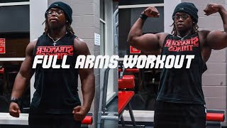 BICEPS  TRICEPS WORKOUT Road to 500 lb bench fitness motivation lifting d1 [upl. by Georges]