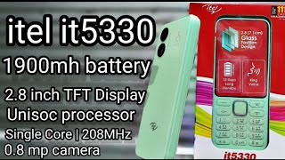 itel it5330 Unboxing  Best keypad phone  unisoc processor  TFT Display panel  Review  Unboxing [upl. by Rozella343]