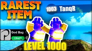 REACHING LEVEL 1000 amp MAKING GOD BAGS  Roblox Booga Booga [upl. by Eceeryt725]