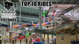 Top 10 Rides at Kalahari Poconos [upl. by Roxanne62]