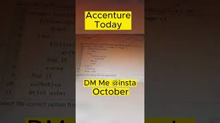 Accenture Today Coding Questions 😮 Accenture Coding Questions [upl. by Etakyram]