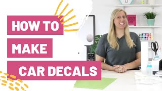 How To Make Car Decals With Cricut  vinyl and printable [upl. by Cammie]