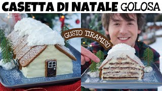 CASETTA DI NATALE AL GUSTO TIRAMISÙ dolce delizioso per le feste  ricetta facile  Davide Zambelli [upl. by Rehptosirhc294]