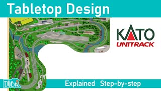 121  N Scale Tabletop layout design with KATO UNITRACK [upl. by Adnelg]