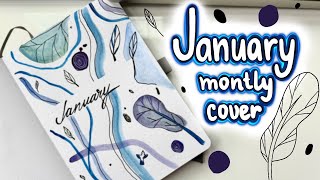 2024 January Monthly Cover Setup for Bullet Journal [upl. by Pomeroy]